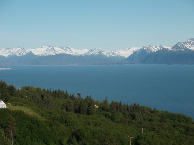 Mountains and Kachemak Bay Near Homer