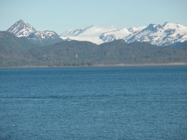 Mountains and Reflection in Lake Along Seward Highway