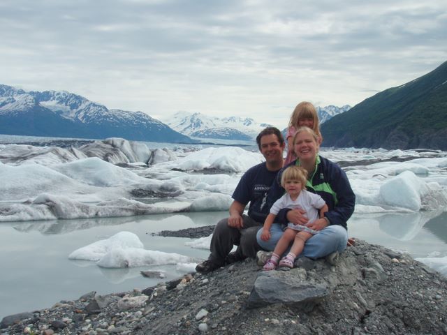 Our Whole Family Sitting on the Terminal Moraine